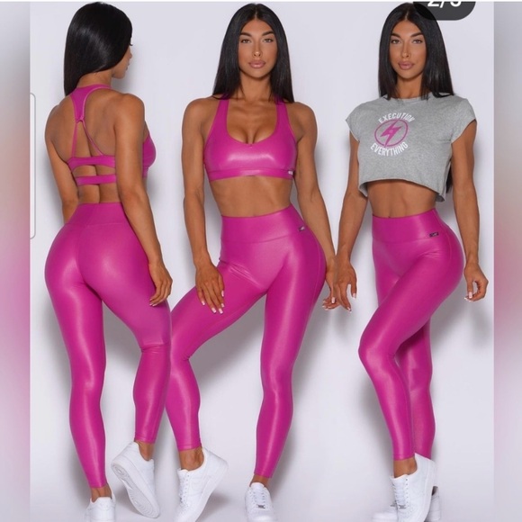 SET Bombshell Sportswear Magenta High Gloss - Size S - NWOT - Picture 2 of 5